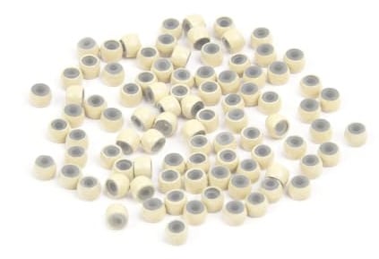 Vlasy Silicone Lined Nano Beads, 3mm Nano Rings, 100 Pcs Blonde | Hair Beads for Nano Beads Hair Extensions, Micro Nano Beads for Nano Rings Hair Extensions, Hair Tinsel Beads