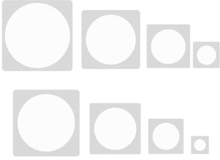 KGDUYC Aides pour dessin et lettrage Pochoirs de cercle, papier de pochoir de cercle réutilisable, outils de dessin de fabricant de cercle pour la peinture en aérosol (8 pièces)