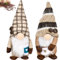 MINSHUXI Kaffee Wichtel 2 Stück Karierte Schwedische Wichtel Herbst Wichtel Kaffeezwerge Plüsch Kaffeebar Dekor Geschenk für Thanksgiving, Neujahr, Weihnachtsdeko
