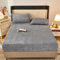 Lanqinglv Fleece Plüsch Spannbettlaken 140x200cm Grau Kuschelige Flauschig Cashmere-Touch Winter Warm Bettlaken Spannbetttuch für Boxspringbett Topper Matratze bis 25-30 cm