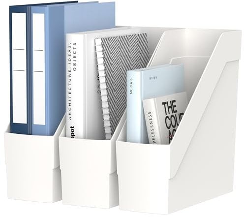 Delifox Zeitschriftensammler, Kunststoff, Weiß, 3 Stück