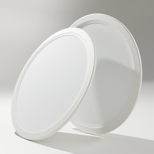 Epochglo 2 Stück Led Deckenlampen mit Bewegungsmelder, Lampe mit Bewegungsmelder innen, 18W 1800lm 4000K Deckenleuchte Flach IP44 für Flur/Keller/Badezimmer/Garage