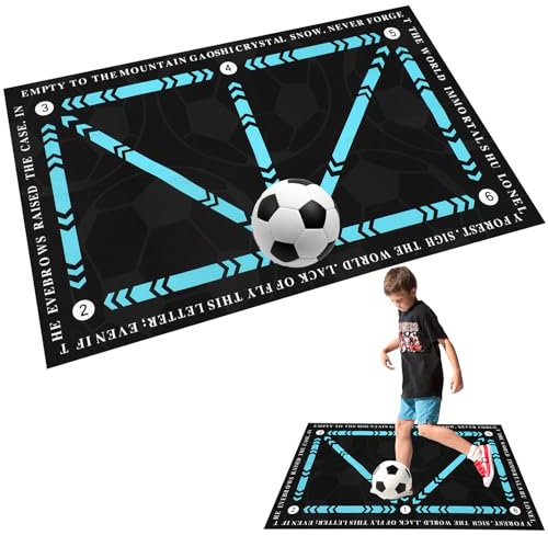 Fußball Trainingsmatte,60 X 90 Cm Fußball Fußball Trainingsmatte,Rutschfeste Dribbel Ball Kontroll Trainings Teppich Sportmatte,Fußball Trainingsgeräte für Kinder Erwachsene Indoor
