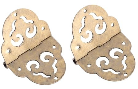 Homoyoyo 2stücke Antike Messing Scharniere Oval Geformt Schwerlast Möbelbeschläge Für Holzkisten Schranktüren Rostfrei Präzise Verarbeitet Hohe Tragfähigkeit Langlebig Und Formstabil