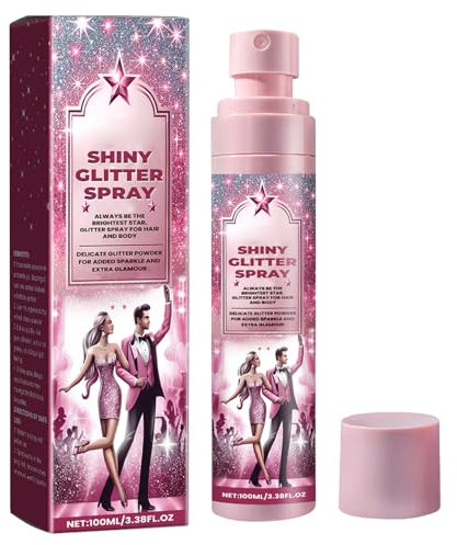 KOAHDE Body Glitter Spray für Halloween,Glitzer Gesicht Schnellfür Halloween Fasching Birthday,Temporäres Körperglitzer-Spray,Glitzer Haarspray,Body Shiny Spray For Stage Festival,100ML