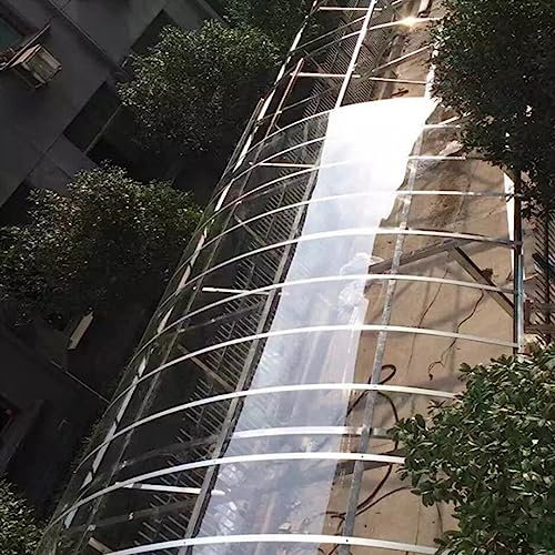 Transparente Dachplatten aus Polycarbonat für Gewächshausvorzelt, Carport, Regenschutz für Stadionbusunterstand 1,56 x 10 m