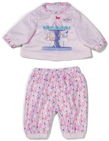BABY born Schlafanzug - Mit langärmligen Shirt & bunter Leggins - Hochwertige Puppenbekleidung - Puppenzubehör für alle Puppen der Größe 43 cm
