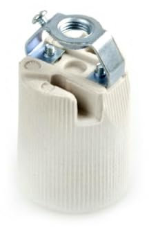 VoltShine Lampenfassung - Lampenfassung E-14 aus Porzellan, kompatibel mit E-14 Glühbirnen, ideal für Innenbereich, robust und langlebig