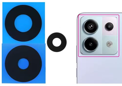 XoTek Set di ricambio per fotocamera in vetro per Xiaomi Redmi Note 13 Pro 5G – Lente per fotocamera compatibile con Redmi Note 13 Pro 5G in stile originale posteriore di ricambio lente in vetro nero