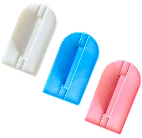Lot de 3 lisseurs de gâteau - Outil de lissage de fondant - Lisseur de glaçage à bord plat pour gâteaux, outils de cuisson essentiels pour crème au beurre et fondant, idéal pour la maison et les