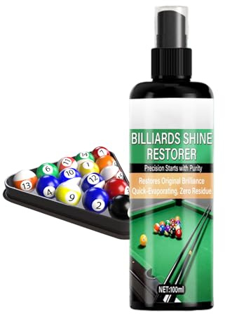Nettoyant Spray pour Billes de Billard | Solution Cireuse 100 ml | avec Chiffon et pour Billes | Pour Nettoyage de Taches pour Débutant Maison Club Compétition Entraînement Pratique