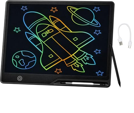 FERNVALE LCD Writing Tablet for Kids, 16 Inch Rechargeable Colorful Doodle Board, Large Erasable Drawing Tablet with Stylus, Educational Learning Toys Gifts for Boys Girls Age 3-8