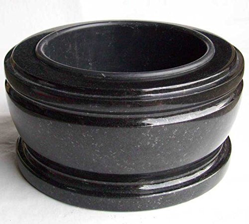 designgrab Bol funéraire exclusif Grande XL - Diamètre : 40 cm - En granit - Noir