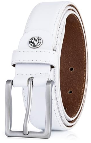 LINDENMANN Gürtel Herren Ledergürtel Herren Gürtel Herren, Rindledergürtel XL bombiert, in 2 Farben, cognac/weiss