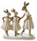 Loberon Hasen Danseuses, liebevoll handbemalt, Zauberhafte Hasenfamilie, Osterhasen, Osterfiguren, Ostern, Osterdeko, Polyresin, Creme/braun