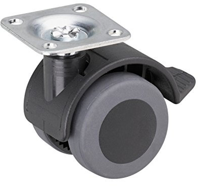 Meister doble rollo 40 mm de diámetro con tope Decoración. 38 x 38 mm Placa TPR de ruedas 30 kg, Transporte rollo | Contenedor rollo | Muebles Rollo | 802230