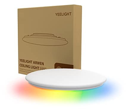 Yeelight Arwen 550C Buntes Ambiente Smart LED-Deckenleuchte mit Mondmodus, RGB 2700K-6500K Diammable, Kompatibel mit Alexa, Google Assistant und SmartThings