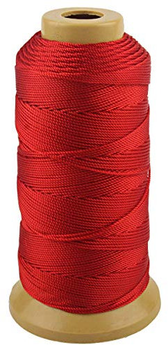 Corde en Nylon Torsadée Corde de Ficelle pour Marquer des Projets de Bricolage de Jardinage Crafting Maçonnerie (1mm-656 Feet, Rouge)