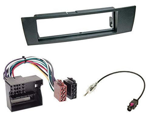 1 Din Radio Einbauset Blende Radioanschlusskabel Antennenadapter für BMW X1 E84 ab 2009