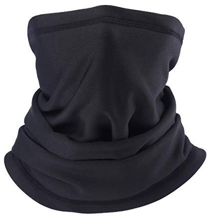 Arcweg Schlauchschal Herren Damen Winter Elastisch Halstuch Multifunktionstuch Windabweisend Halswärmer Warm Fleece Nackenwärmer für Outdoor Radsport Ski Motorrad Laufen Schwarz (Schwarz, 1PC)