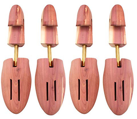 DEPABABA Cedar shoe tree with single tube - 2 pieces (fits shoe sizes 10.5-11.5).