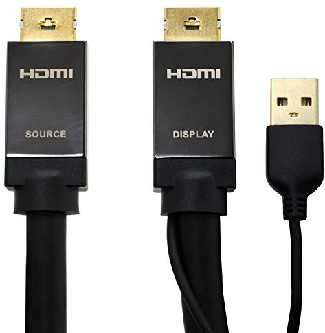 FeinTech VMI250701 Aktives HDMI-Kabel 25 m Titan Digital Chip 18 Gbps
