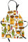 ABAKUHAUS Mexikaner Kochschürze, Latin Food Chili Taco Nachos Burrito Tequila Reis Corns Bester Supper, Höhenverstellbar Klare Farben ohne verblassen, Ringelblume Weiß