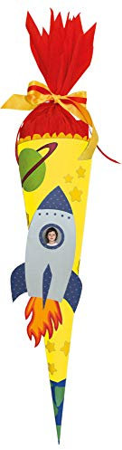Schultüte Rakete Cosmo Rohling in gelb Nr. 9500.3070