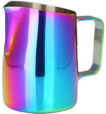 Dianoo Espresso Steaming Pitcher, Espresso Milk Frothing Pitcher Stainless Steel, Coffee Latte Art Cup 420ML Multicolor