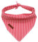 lionet paws Hunde Bandana Kopftücher Hundehalstuch Dreieckstuch, Rot&Weiß gestreift, L