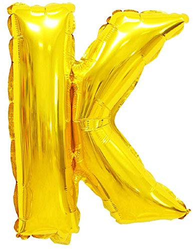 Folien-Ballons Heliumballons Buchstaben & Zahlen & Zeichen - 80CM GROßE Party-Dekoration XL für Geburtsag Hochzeit Feier - K in Gold