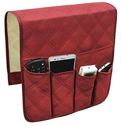 IPENNY Sofa Armlehne Organizer Couch Stuhl Aufbewahrungstasche Hängende Polyester Speicherbeutel für Handy Buch Stifte Zeitschrift und TV Fernbedienung