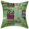 Stylo Culture Indisch Dekokissen Baumwolle Lounge Sofa Kissenbezug 50x50 cm Papagei grün Traditionell Dekokissen 20x20 Vintage Patchwork Bohemien Wohnkultur Blumen Quadrat Kopfkissenbezug | 1 Pc