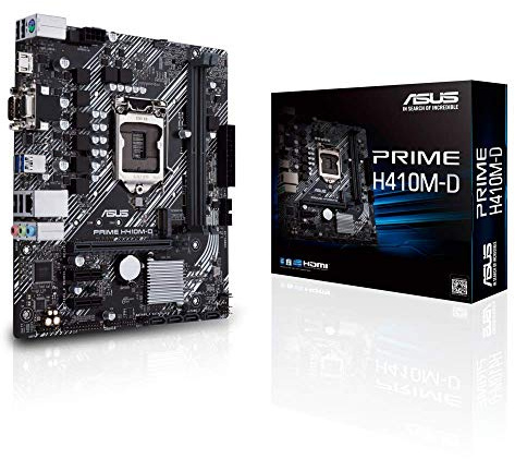 ASUS PRIME H410M-D Mainboard Sockel 1200 (Mikro ATX, DDR4 2933MHz, HDMI, D-Sub, USB-3.2-Gen-1-Anschlüssen, SATA 6Gbit/s, COM-Schnittstelle, LPT-Header)