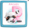 Coverlounge Schutzfolie passend für die Toniebox | Folie Sticker | Baby Waschbär mit Buchstabe R mit Name personalisiert