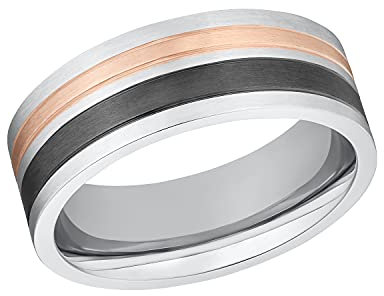 s.Oliver Ring Edelstahl Damen Ringe, Bicolor, Kommt in Schmuck Geschenk Box, 2032554