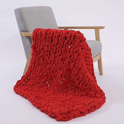 Handgemachte Grobstrickdecke, Grob Gestrickte Kuscheldecke, Superweiche Grobstrickdecke, für Bettdecken Und Überwürfe Haustierdecke Heimtextilien Decke, Weiche Und Warme Decke