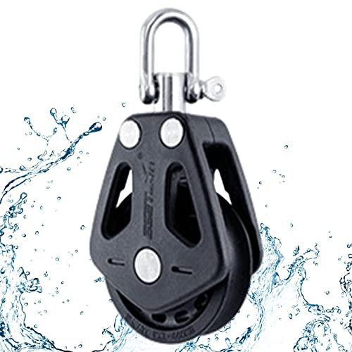 VENTDOUCE Sail Pulley - Swivel Pulleys for Cable,High Load Capacity Trolley Crane Pulley Block System Ship Sailing Accessories for Pilates