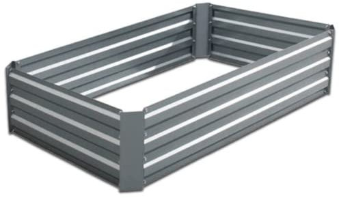 Garden Raised Metal Bed for Planting Flowers or Vegetables Galvanised Rectangular Raised Bed 120 x 90 x 30cm