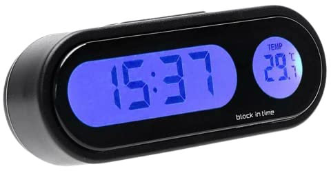 SPORTARC Auto-Temperatur-Dashboard-Uhr, LCD-Digital-Auto im Inneren des elektronischen LED-Zeituhr-Thermometers mit Hintergrundbeleuchtung für den Innen- und Außenbereich