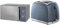 Russell Hobbs Honeycomb RHMM715G 17 Litre 700W Grey Solo Manual Microwave with 5 Power Levels, Integrated Timer and Defrost Function & 26063 2 Slice Toaster, Grey