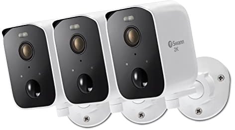Swann CoreCam Pro Wireless Security Camera, 2K HD, Indoor/Outdoor Home, Spotlight, 2-Way Talk & Siren, Heat Motion Detection, Color Night Vision, IP65, 3 Pack