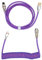 Coiled Keyboard Cable, Coiled Type-C To USB Cable Mechanical Keyboard Cable Detachable Gaming Keyboard Cable for Keyboard Cable(Purple)