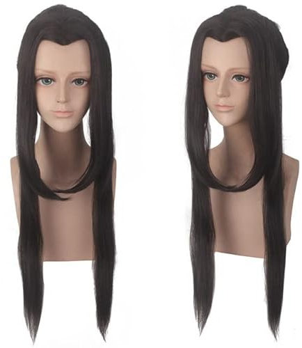 Wig for Anime Mo Dao Zu Shi cosplay Wei wuxian Wei Ying Wig Halloween synthetic hair Yi ling lao zu Cosplay Wigs + cap MO DAO 332 MO DAO ZU SHI