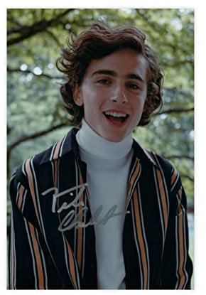 MURABE Timothee Chalamet Autogramm 2 Leinwand Poster Wandkunst Dekor Druck Bild Gemälde für Wohnzimmer Schlafzimmer Dekoration ungerahmt 30 x 45 cm