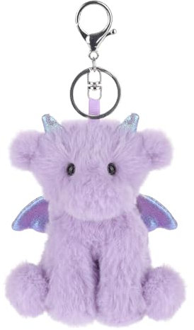 Apricot Lamb Cute Toys Plush purple dragon dinosaur Stuffed Animal Soft Keychain for Kids Bag, Purse, Backpack, Handbag