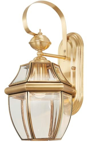 MODEBHD Wasserdichte europäische Wandleuchte Retro Garten Lampe Außen Balkon Lampe H65 Kupfer Außen Wandleuchte LED Flur Lampe Appl Leselampe
