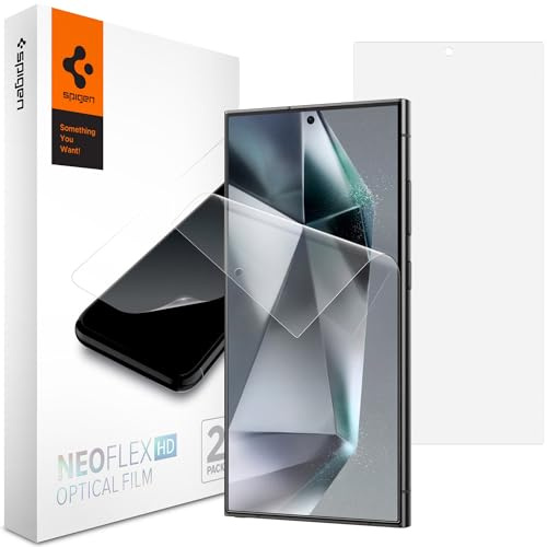 Spigen Neo Flex Optical HD Displayschutzfolie für Samsung Galaxy S24 Ultra (2024), hüllenfreundlich, flexibel, 2 Stück