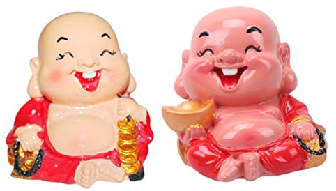 TOPBATHY 2St Buddha-Figuren Autoverkleidung Astronautenfiguren Buddha Schreibtisch Ornament Wohnkultur Dekor Buddha-Verzierung Buddha-Schmuck Armaturenbrett Buddha-Statue China schmücken