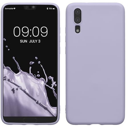 kwmobile Handyhülle für Huawei P20 Hülle - TPU Case - Kabelloses Laden - Schutzhülle Cover in Pastell Lavendel